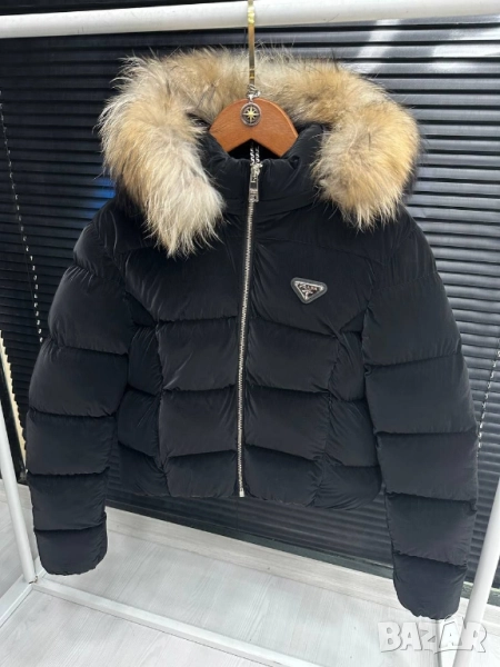 висококачествено дамско яке с естествен косъм prada, снимка 1