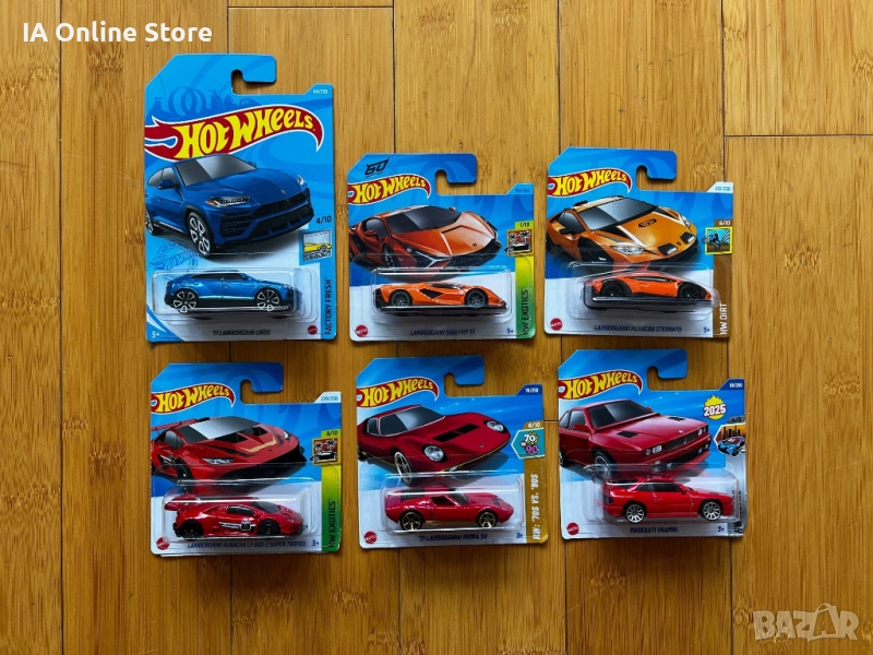 Hot Wheels Lamborghini Urus; Huracan Sterrato; Super Trofeo; Miura, снимка 1