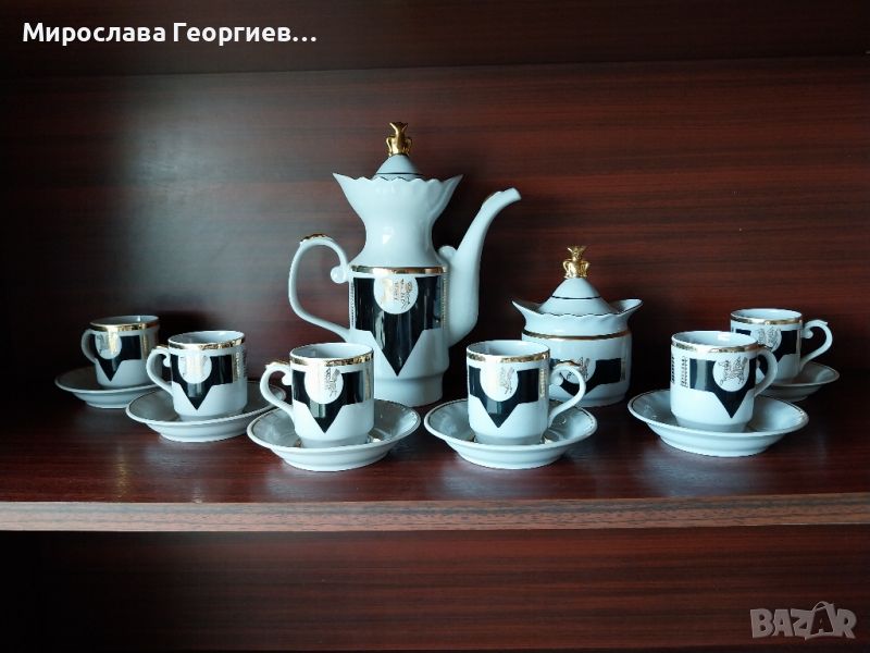 Порцеланов сервиз за кафе от бившия СССР, снимка 1