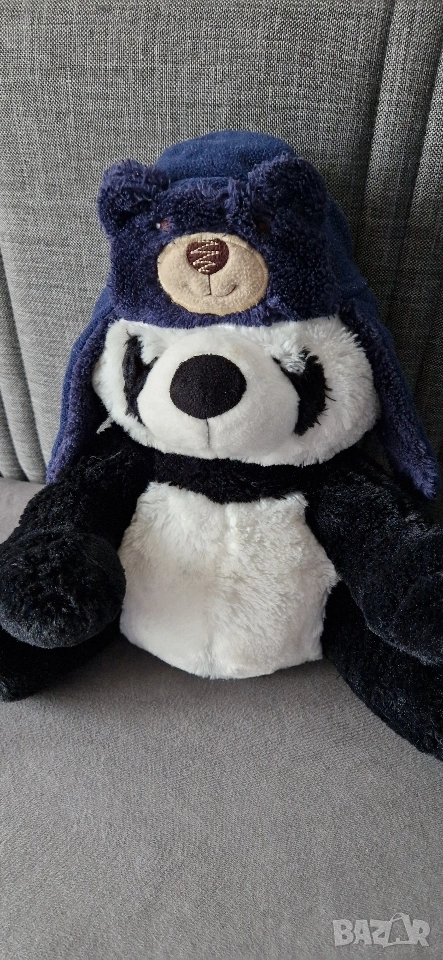 Зимна бебешка шапка, полар, синя, без забележки , снимка 1