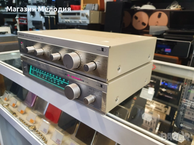 Усилвател Sanyo A 10 + тунер Sanyo T 10L В отлично техническо и визуално състояние., снимка 9 - Ресийвъри, усилватели, смесителни пултове - 51830733