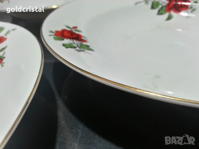 Стар български порцелан чинии дълбоки , снимка 7 - Антикварни и старинни предмети - 53238308