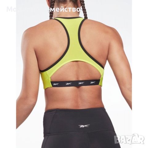 Дамски спортен потник reebok lux vector racer sport bra yellow, снимка 2 - Потници - 46708900