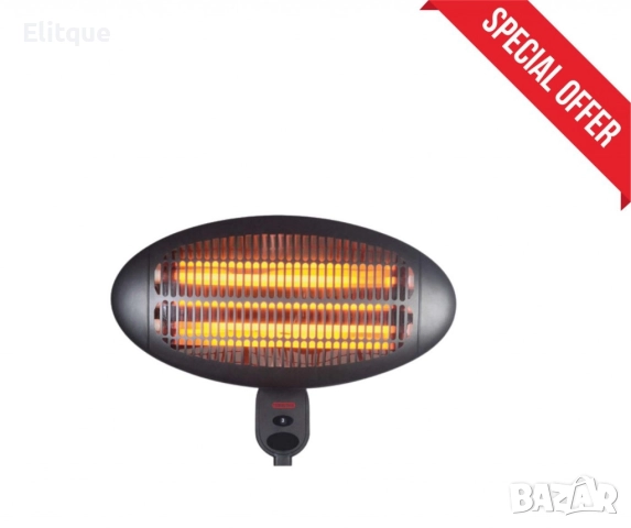 Кварцова печка, 2000W, инфрачервена, стенна, снимка 3 - Отоплителни печки - 52840614