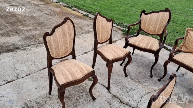 Ретро комплект за трапезария махагон, снимка 5 - Дивани и мека мебел - 52236226