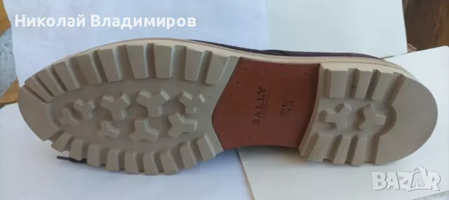 Обувки мъжки Bally оригинални естествена кожа велур 44-45 номер, снимка 6 - Ежедневни обувки - 47858496