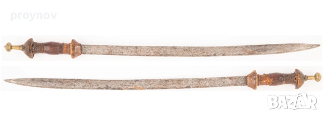 Арабско-берберската сабя "Софа" Сабя Малинке Сабя с извито острие Малинке или Мандинге, наричана още, снимка 5 - Антикварни и старинни предмети - 54185372