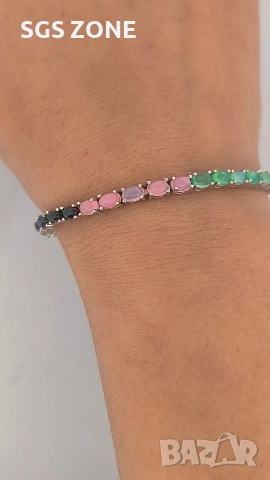 СРЕБЪРНА ГРИВНА С ОПАЛ, снимка 14 - Гривни - 52725496