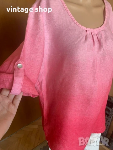 Ленена блуза омбре Charles Vögele , размер L, снимка 2 - Блузи с дълъг ръкав и пуловери - 53849710