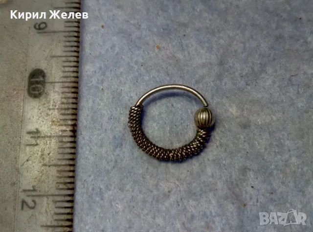 СТАРА РЕТРО АРТ МОДЕЛ СРЕБЪРНА ОБЕЦА СРЕБРО ВИСОКА ПРОБА ФИНА РЪЧНА РАБОТА 37754, снимка 6 - Антикварни и старинни предмети - 49704814