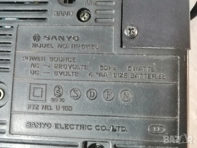 Радиоприемник SANYO RP 5115U, снимка 7 - Радиокасетофони, транзистори - 53872483