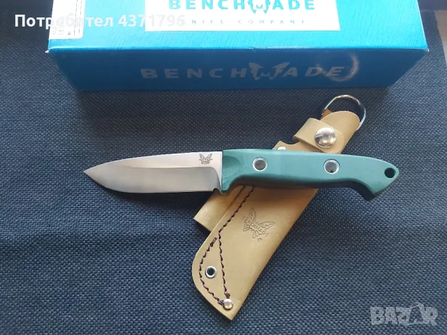 Нож Benchmade Bushcrafter с кожена кания , снимка 12 - Ножове - 49122296