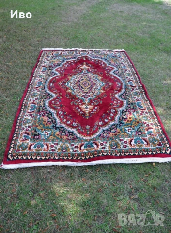 Стар персийски килим от 100% овча вълна, снимка 2 - Други - 53816287