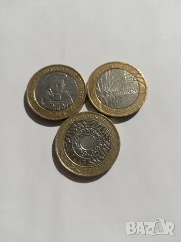  дефектни 2 паунда юбилейни-Англия, снимка 2 - Нумизматика и бонистика - 48501672