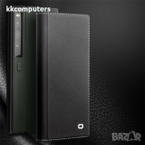 Huawei Mate Xs 2 QIALINO Magnetic Wallet Кожен Калъф и Протектор