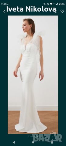 Сватбена рокля с перли, снимка 6 - Рокли - 45135955