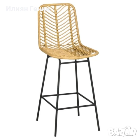 HOMCOM Комплект от 2 бар стола с облегалка, снимка 6 - Столове - 51601484