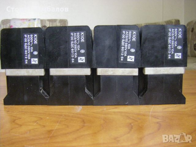 Български контактори К10Е /500Волта/10Ампера, бобина на 220 Волта, снимка 4 - Други машини и части - 42755963