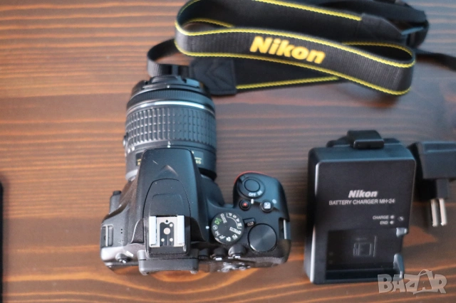Фотоапарат Nikon D3500 + Nikkor AF-S  18-55mm f3.5-5.6G VR Нов, снимка 4 - Фотоапарати - 53210893