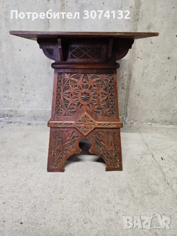 Стойка/масичка с дърворезба, снимка 3 - Шкафове - 49667974