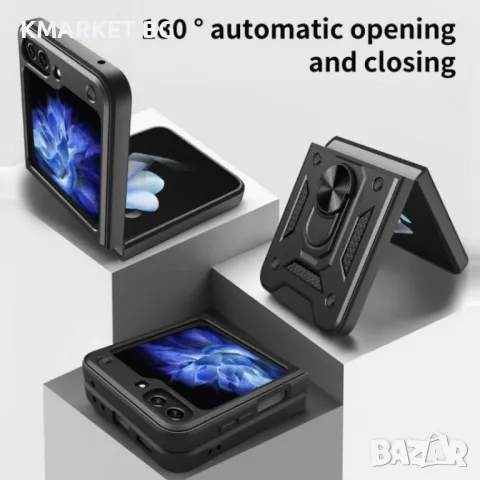 Samsung Galaxy Z Flip6 Удароустойчив Ring Holder Калъф и Протектор, снимка 3 - Калъфи, кейсове - 47877493