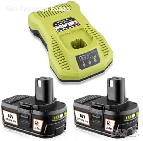 Нов Ryobi комплект батерии 18V 2x 5.0Ah + зарядно P117A за инструменти, снимка 1 - Други инструменти - 46765971