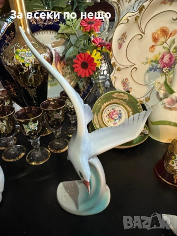 Hollóháza Hungary  Circa 1960 “ Гларусът” Код P1932, снимка 3 - Декорация за дома - 53731490