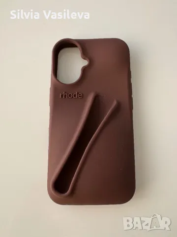 Кейс Rhode espresso кафяв с лого за iphone 16, снимка 1 - Калъфи, кейсове - 48754706