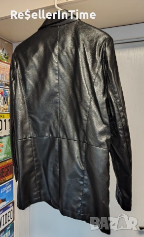 Черно яке/ блейзър от еко кожа House , снимка 3 - Якета - 53620065