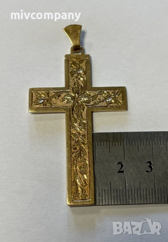 Златна висулка(кръст) 11.44гр., снимка 7 - Колиета, медальони, синджири - 53443752