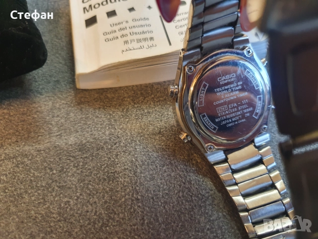 Часовник CASIO EDIFIGE 2747 В отлично техническо състояние, много добър външен вид., снимка 7 - Мъжки - 51986037