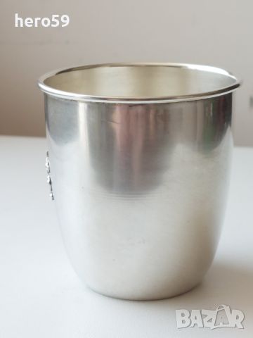 Сребърна чаша, сребро 800 подходяща за малко дете-вмаестимост 120 мл., снимка 2 - Чаши - 45254247