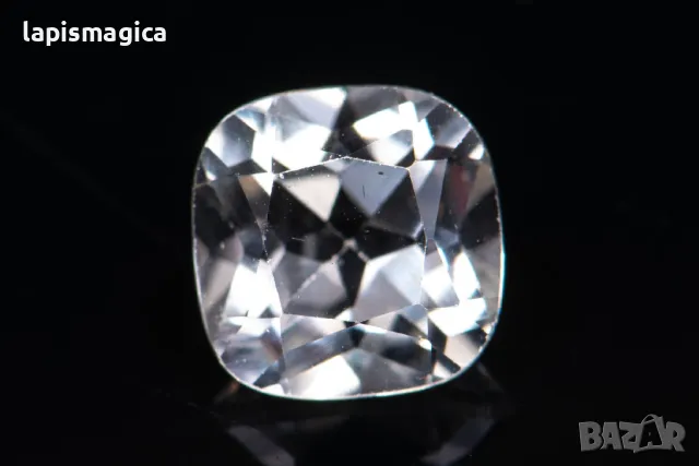 Бял топаз 1.93ct 7mm cushion шлифовка #6, снимка 1 - Други - 48350090