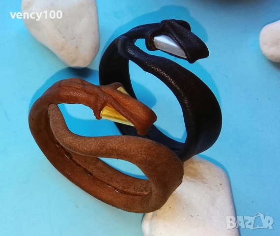 Дамски гривни от ест. кожа, снимка 3 - Гривни - 52857329