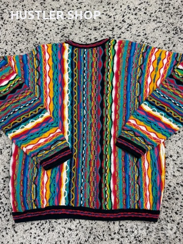 Мъжки пуловер COOGI AUSTRALIA VINTAGE 80/90s. Размер XL, снимка 3 - Пуловери - 53215250