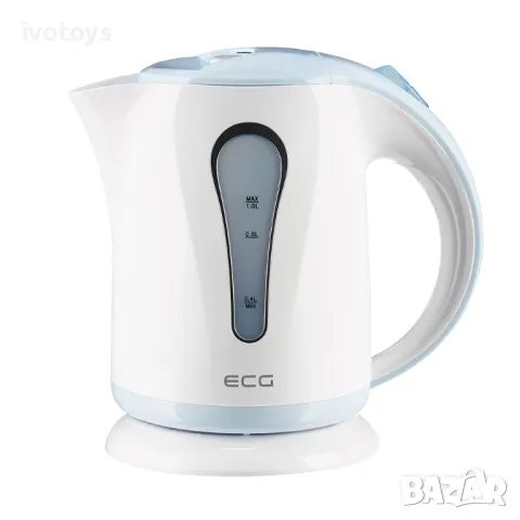 Кана за вода ECG RK 1022 Blue, 1100W, 1L, Бял/Син, снимка 1 - Кани - 47007878