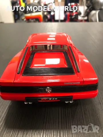 BBURAGO метална колекционерска количка FERARRI TESTAROSSA 1:18, снимка 6 - Колекции - 47162539