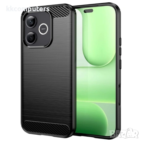 Карбонов TPU Калъф за Honor 600 Lite 5G - Четкана текстура, Антиотпечатък, 3 цвята