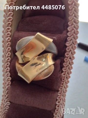 ДАМСКИ ЗЛАТЕН ПРЪСТЕН 14К. БЯЛО ,ЖЪЛТО ,И РОЗОВО ЗЛАТО , снимка 5 - Пръстени - 50806566