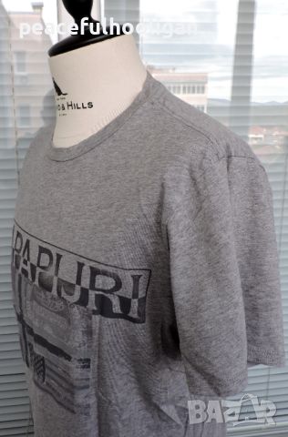 Napapijri Roundneck  T-Shirt - мъжка тениска  размер L , снимка 11 - Тениски - 45269768