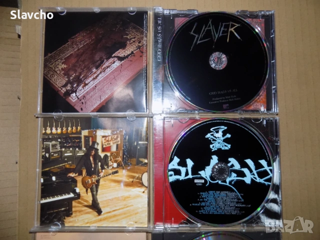 Компакт диск на -Slayer–God Hates Us All/Slash -R&Fn'R /Saxon –Dogs Of War/Sacrilegium–Wicher, снимка 3 - CD дискове - 39457676