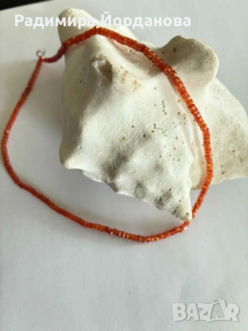 Колие с карнеол , снимка 3 - Колиета, медальони, синджири - 54181455