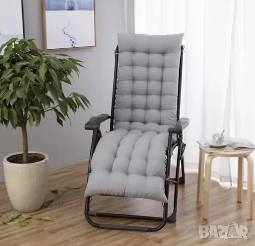 Голяма възглавница за стол, пейка, шезлонг, палет с ленти за фиксиране