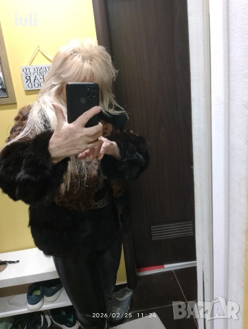 палтенцето е от естествен косъм , снимка 6 - Палта, манта - 53616953