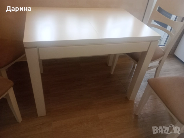 Комплект маса с 4 стола