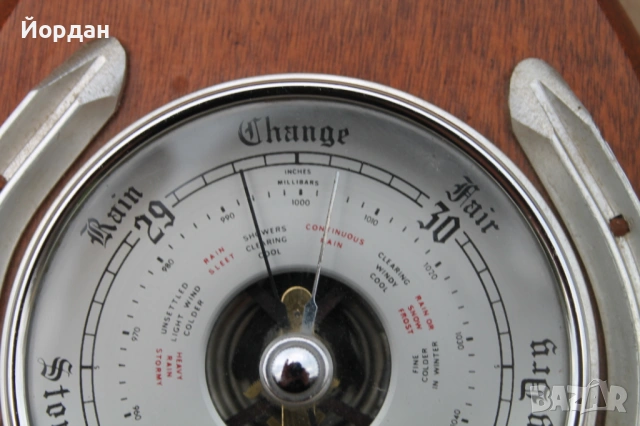 Английски барометър, снимка 2 - Други ценни предмети - 53444923