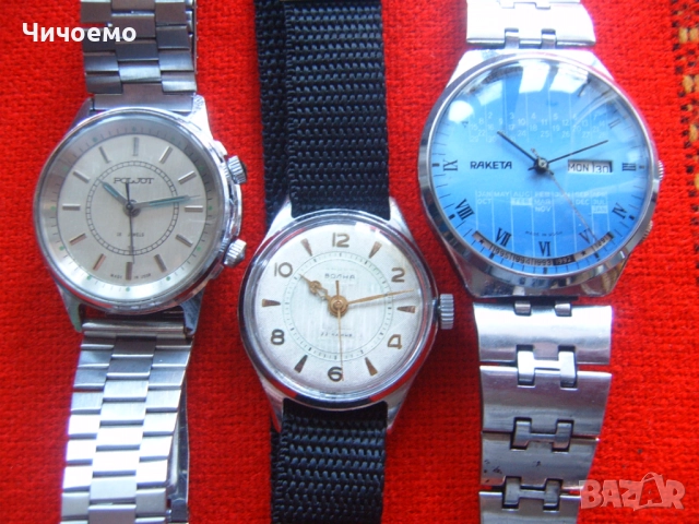 Ракета вечен календар СССР Ретро мъжки ръчен часовник -механика ръчно навиване!, снимка 9 - Антикварни и старинни предмети - 52930060