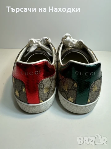 €750 Мъжки кецове Gucci Ace Supreme Bees Men’s 12 Trainer Tennis Shoe Low Top Sneaker Used, снимка 2 - Спортно елегантни обувки - 50871500