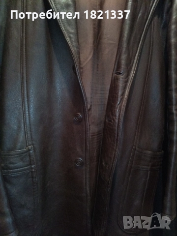 Мъжко кожено яке , снимка 3 - Якета - 52900568