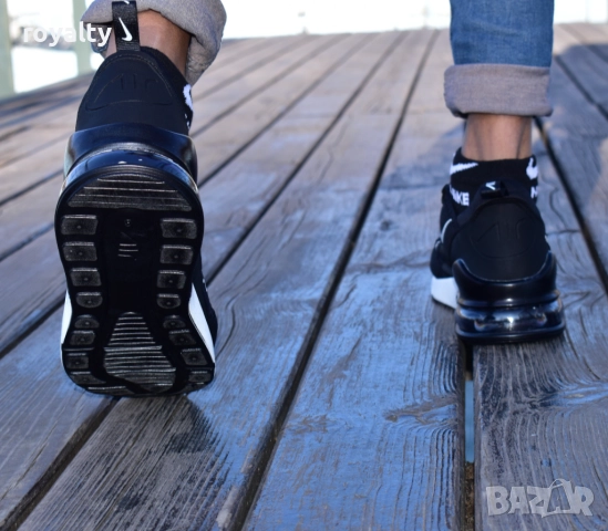 Мъжки Маратонки Nike Air Max 270 Winter цвят: чрно-бяло, снимка 3 - Маратонки - 51636181